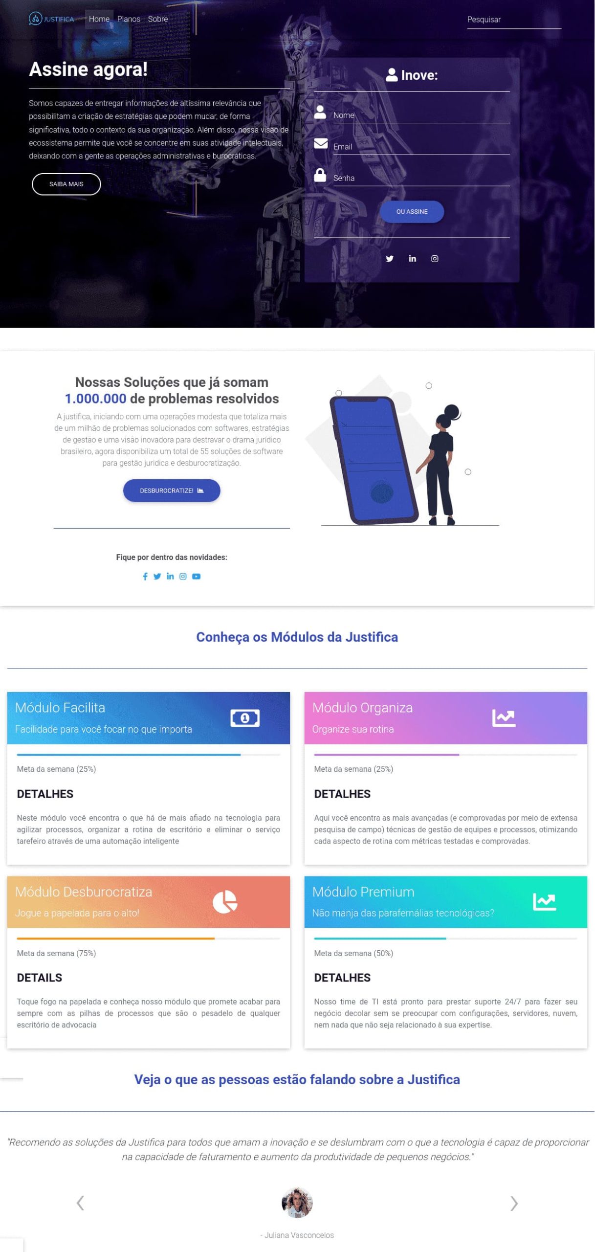 portfolio image - justifica startup